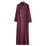 Buddha Stones Vintage Chinese Frog-Button Tang Suit Men's Dragon Cotton Robe Men's Tang Suit Robe BS 17