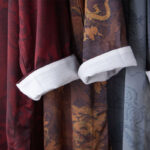 Buddha Stones Vintage Chinese Frog-Button Tang Suit Men's Dragon Cotton Robe Men's Tang Suit Robe BS 21