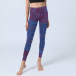 Buddha Stones Purple Compass Mandala Flower Print Gym Fitness Leggings Women's Yoga Pants - image 6