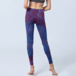 Buddha Stones Purple Compass Mandala Flower Print Gym Fitness Leggings Women's Yoga Pants - image 7