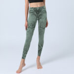 Buddha Stones Casual Flower Leaves Print Gym Fitness Leggings Women's Yoga Pants - image 6