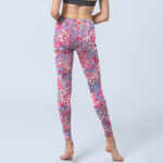 Buddha Stones Pink Flowers Print Gym Fitness Leggings Women's Yoga Pants - image 7