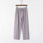 Buddha Stones Spring Summer Solid Men's Drawstring Linen Pants With Pockets Men's Pants BS LightGrey US/UK/AU44，EU54 (4XL)