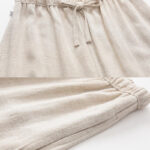 Buddha Stones Spring Summer Solid Men's Drawstring Linen Pants With Pockets Men's Pants BS 8