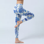Buddha Stones Flowers Print Gym Leggings Women's Yoga Pants - image 4
