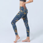 Buddha Stones Lotus Flowers Print Gym Leggings Women's Yoga Pants - image 3