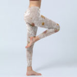 Buddha Stones Maple Leaves Branches Print Gym Leggings Women's Yoga Pants - image 4