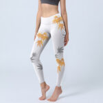 Buddha Stones Maple Gym Leggings Women's Yoga Pants - White - US18，UK/AU22，EU50 (4XL) - image 1