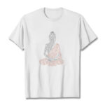 Buddha Stones Meditating Buddha Let That Shit Go Pattern Tee T-shirt T-Shirts BS White 2XL
