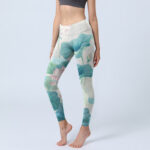 Buddha Stones Blooming  White Pink Lotus Leaves Print Gym Leggings Women's Yoga Pants - White - US18，UK/AU22，EU50 (4XL) - image 1