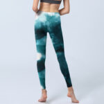 Buddha Stones Dark Green Cloud Gym Leggings Women's Yoga Pants - image 7