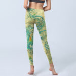Buddha Stones Blue-green Phoenix Gym Leggings Women's Yoga Pants - image 7
