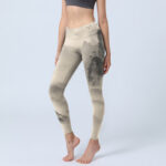 Buddha Stones Mountains Shrouded In Mist Wild Goose Gym Leggings Women's Yoga Pants - PaleGoldenrod - US18，UK/AU22，EU50 (4XL) - image 1