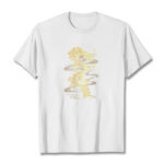 Buddha Stones Golden Dragon Cotton Tee T-shirt T-Shirts BS White 2XL