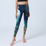 Buddha Stones Blue Peacock Colorful Feathers Print Gym Leggings Women's Yoga Pants - image 6