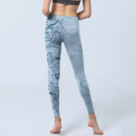 Buddha Stones Blue Soaring Dragon Swirling Clouds Print Gym Leggings Women's Yoga Pants - image 7