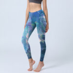Buddha Stones Lotus Flowers Leaves Birds Gym Leggings Women's Yoga Pants - RoyalBlue - US18，UK/AU22，EU50 (4XL) - image 1
