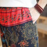 Buddha Stones Colorful Camel Figure Pattern Cotton Men's Harem Pants With Pockets Men's Harem Pants BS 7