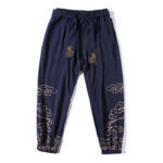 Buddha Stones Auspicious Clouds Cotton Linen Men's Drawstring Harem Pants With Pockets Men's Harem Pants BS 14