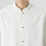 Buddha Stones Solid Color Frog-button Tang Suit Cotton Men's Jacket Shirt Men's Jacket Shirt BS 17