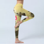 Buddha Stones Pink Blooming And Unbloomed Lotus Print Gym Leggings Women's Yoga Pants - image 4