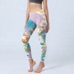 Buddha Stones Purple Dragon Auspicious Clouds Print Gym Leggings Women's Yoga Pants - Plum - US18，UK/AU22，EU50 (4XL) - image 1