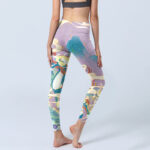 Buddha Stones Purple Dragon Auspicious Clouds Print Gym Leggings Women's Yoga Pants - image 5