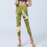Buddha Stones Hibiscus Birds Bamboo Print Gym Leggings Women's Yoga Pants - image 7