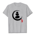 Buddha Stones Zen Circles Cotton Tee T-shirt T-Shirts BS Light Grey 2XL