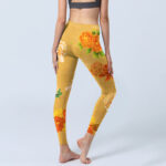 Buddha Stones Vibrant Rose Flowers Print Gym Leggings Women's Yoga Pants - image 5