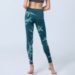 Buddha Stones Lush Turquoise Bamboo Panda Pattern Gym Leggings Women's Yoga Pants - image 7