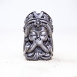 Buddha Stones Handmade Zakiram Iron Powder Rust Cast Resin Statue Zen Home Decoration Decorations BS Polished Version Don't Say 7*4*4cm