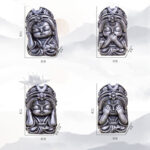 Buddha Stones Handmade Zakiram Iron Powder Rust Cast Resin Statue Zen Home Decoration Decorations BS 39