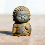 Buddha Stones Small Standing Lying Sitting Cute Buddha Iron Powder Rust Cast Resin Statue Home Decoration Decorations BS Standing Buddha 7.5*4.5*4.5cm