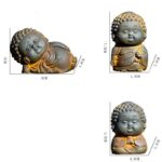 Buddha Stones Small Standing Lying Sitting Cute Buddha Iron Powder Rust Cast Resin Statue Home Decoration Decorations BS 7