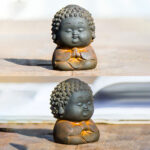 Buddha Stones Small Standing Lying Sitting Cute Buddha Iron Powder Rust Cast Resin Statue Home Decoration Decorations BS 20