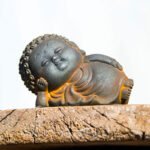 Buddha Stones Small Standing Lying Sitting Cute Buddha Iron Powder Rust Cast Resin Statue Home Decoration Decorations BS 16
