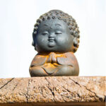 Buddha Stones Small Standing Lying Sitting Cute Buddha Iron Powder Rust Cast Resin Statue Home Decoration Decorations BS 19