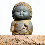 Buddha Stones Small Standing Lying Sitting Cute Buddha Iron Powder Rust Cast Resin Statue Home Decoration Decorations BS 10