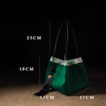 Buddha Stones Retro Flower Butterfly Bird Embroidery Bead Tassel Mulberry Silk Jacquard Xiangyunsha Silk Shoulder Bag Hangbags Shoudler Bag&Handbags BS 11