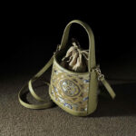 Buddha Stones Retro Crane Deer Song Brocade Crossbody Bag Hangbags Crossbody Bag&Handbags BS 3
