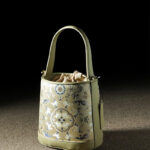 Buddha Stones Retro Crane Deer Song Brocade Crossbody Bag Hangbags Crossbody Bag&Handbags BS 4