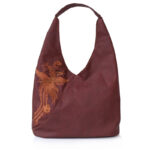 Buddha Stones  Fish Flower Phoenix Embroidery Xiangyunsha Silk Shoulder Bag Shoulder Bag BS SaddleBrown Phoenix Embroidery 53*14*36cm