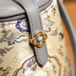 Buddha Stones Deer Crane Bamboo Flower Song Brocade Xiangyunsha Silk Crossbody Bag Hangbags Crossbody Bag&Handbags BS 5