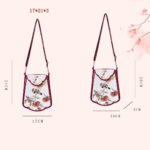 Buddha Stones Magpie Lychee Embroidery Tassel Shoulder Bag Crossbody Bag Crossbody Bag&Shoudler Bag BS 4
