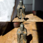 Buddha Stones Handmade Confucius Iron Powder Rust Cast Resin Statue Home Decoration Decorations BS 10