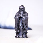 Buddha Stones Handmade Confucius Iron Powder Rust Cast Resin Statue Home Decoration Decorations BS 22