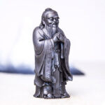 Buddha Stones Handmade Confucius Iron Powder Rust Cast Resin Statue Home Decoration Decorations BS 16