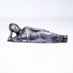 Buddha Stones Reclining Buddha Shakyamuni Iron Powder Rust Cast Resin Statue Home Decoration Decorations BS Polished Version 17.5*5.5*4.8cm
