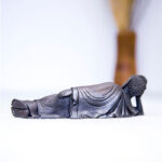 Buddha Stones Reclining Buddha Shakyamuni Iron Powder Rust Cast Resin Statue Home Decoration Decorations BS 19